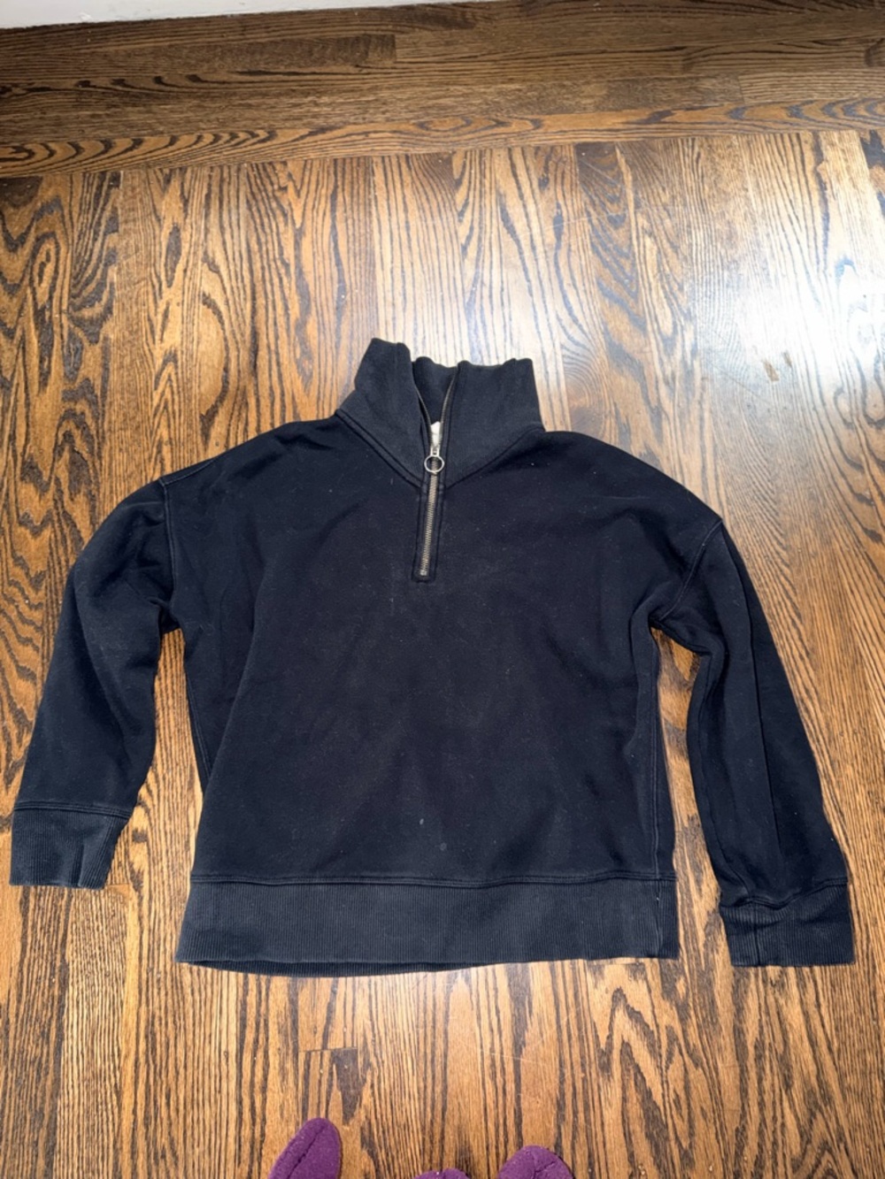 Athleta Black 1/4 Zip Fleece sweatshirt  Pullover xs